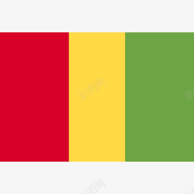 几内亚长方形的国家简单的旗帜图标图标