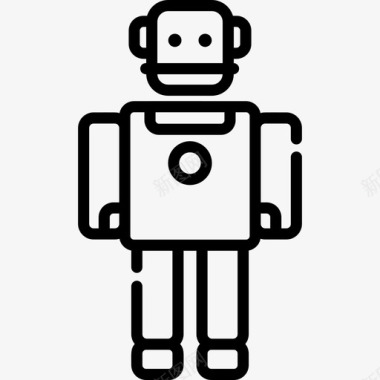 机器人玩具18线性图标图标