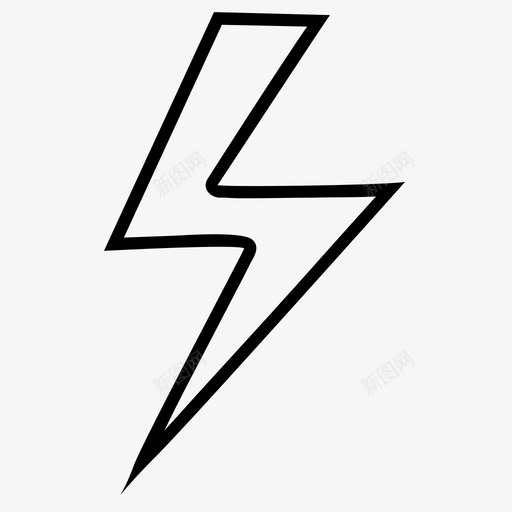闪电电能量图标svg_新图网 https://ixintu.com 电 能量 闪电 雷电 风暴
