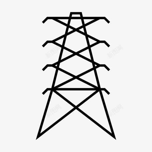 电塔生态能源图标svg_新图网 https://ixintu.com 工业 生态 生态灯 电力 电塔 能源