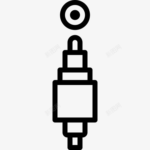 插孔连接器连接器电缆2线性图标svg_新图网 https://ixintu.com 插孔连接器 线性 连接器电缆2