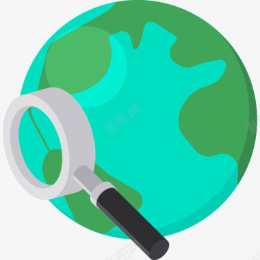 行星地球位置9平坦图标图标