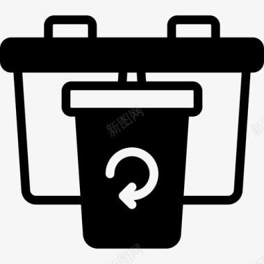 回收箱生态65填充图标图标