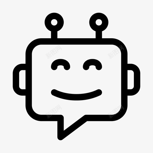 聊天机器人人工智能机器人图标svg_新图网 https://ixintu.com 2018年9月13日 人工智能 服务 机器人 聊天机器人