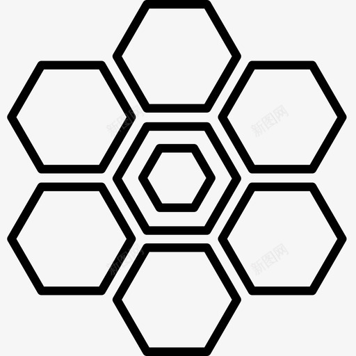 hivehexagon行业图标svg_新图网 https://ixintu.com hexagon hive 供应商 提供商 服务 行业