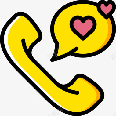 电话对话6黄色图标图标