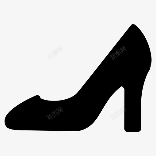 高跟鞋时尚鞋类图标svg_新图网 https://ixintu.com 各种尺寸的基本图标 女装 时尚 鞋子 鞋类 高跟鞋