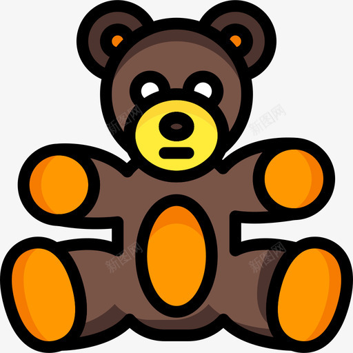 泰迪熊玩具12线性颜色图标svg_新图网 https://ixintu.com 泰迪熊 玩具12 线性颜色