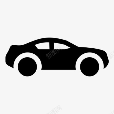 小型车经济型汽车汽车字形标图标图标