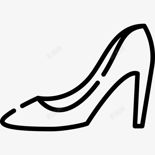 高跟鞋时尚电子商务3直线型图标svg_新图网 https://ixintu.com 时尚电子商务3 直线型 高跟鞋