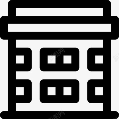 公寓城市元素11线性图标图标