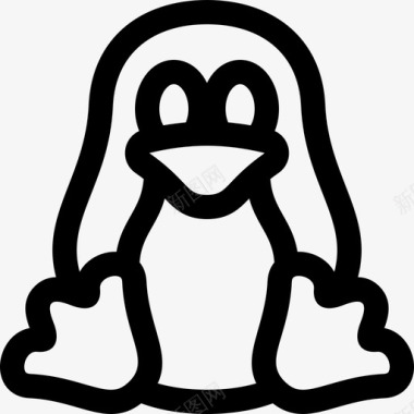 Linux浏览器5线性图标图标