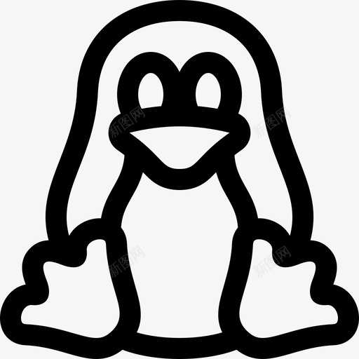 Linux浏览器5线性图标svg_新图网 https://ixintu.com Linux 浏览器5 线性
