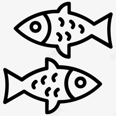 鱼鱼食海鲜图标图标