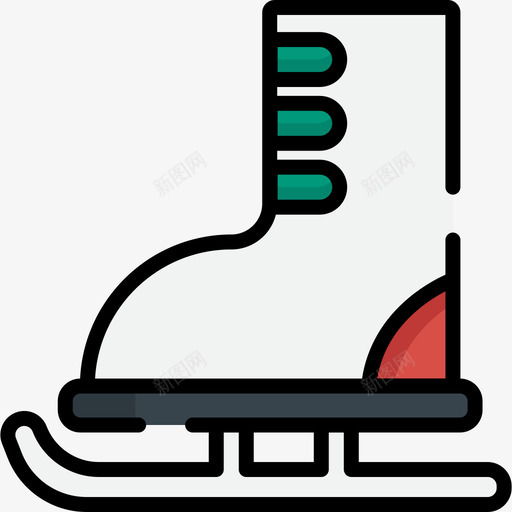 溜冰鞋圣诞65线性颜色图标svg_新图网 https://ixintu.com 圣诞65 溜冰鞋 线性颜色