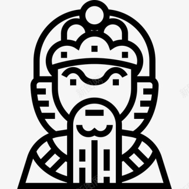 宝塔中国符号2直线图标图标