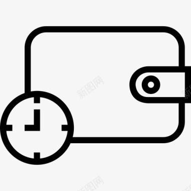 钱包银行和金融13线性图标图标
