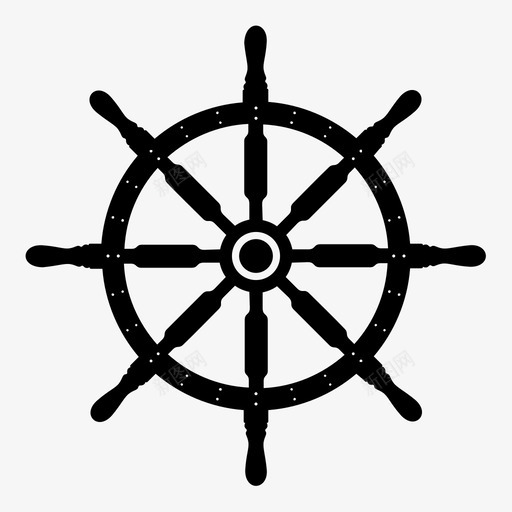 舵机手轮舵轮图标svg_新图网 https://ixintu.com 手轮 方向盘 舵机 舵轮