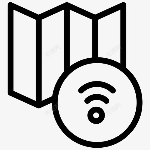 wifi位置地图图标svg_新图网 https://ixintu.com wifi 位置 地图 地点