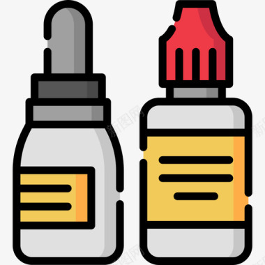 眼药水医用52线性颜色图标图标