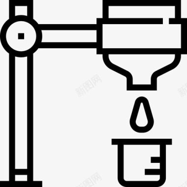 烧瓶化学9线性图标图标