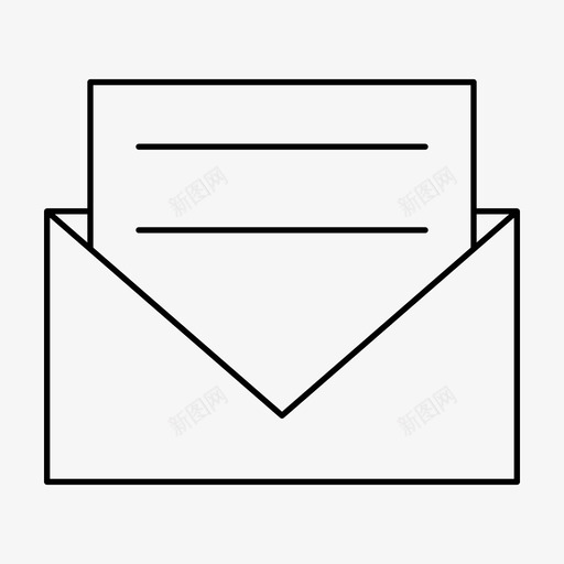 邮件收件箱邀请图标svg_新图网 https://ixintu.com ios营销 信件 广告瘦图标 收件箱 邀请 邮件