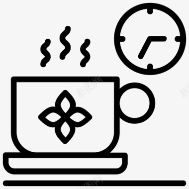 茶点时间咖啡时间办公室休息时间图标图标