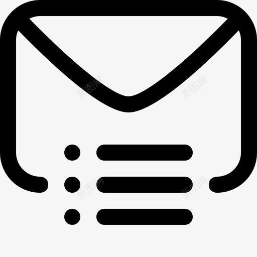 邮件列表消息响应图标svg_新图网 https://ixintu.com 响应 查看 消息 短信 邮件列表