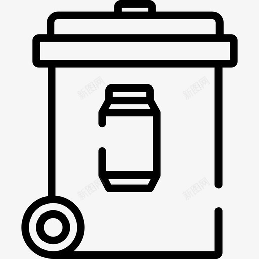 回收箱生态61线性图标svg_新图网 https://ixintu.com 回收箱 生态61 线性