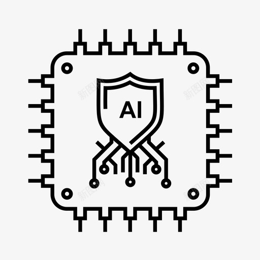 处理器人工智能cpu图标svg_新图网 https://ixintu.com cpu 人工智能 人工智能图标集 处理器