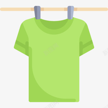 衬衫洗衣房6件平的图标图标