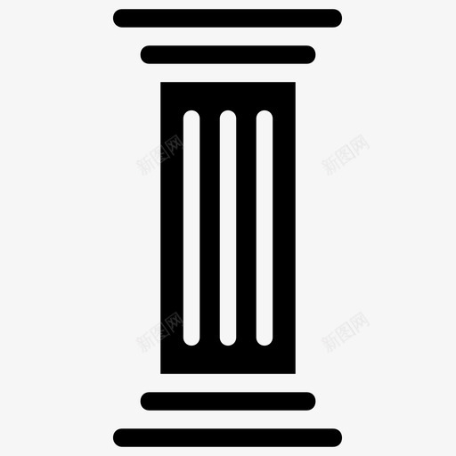 柱子建筑地基图标svg_新图网 https://ixintu.com 地基 建筑 柱子 柱子矢量图标