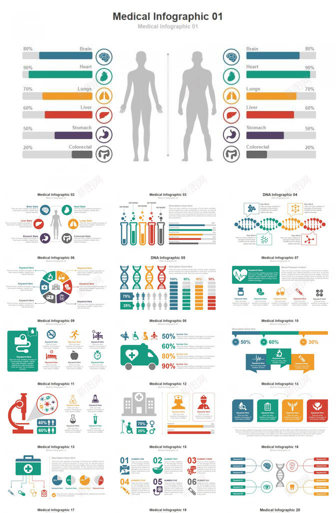 医学研究临床医学医疗PPT图表PPT模板_新图网 https://ixintu.com 临床医学 医学 医疗 图表 研究
