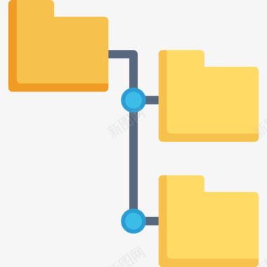文件夹网络托管6平面图标图标