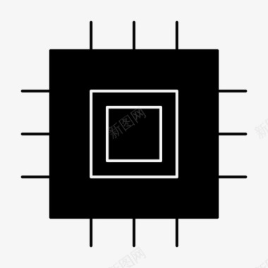 处理器芯片硬件图标图标