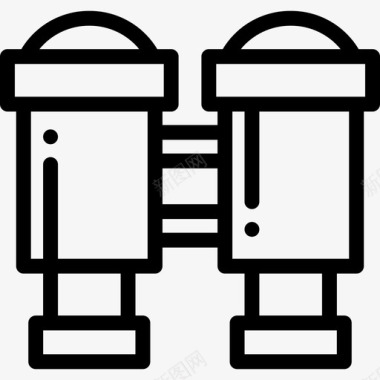 双筒望远镜犯罪调查13直线图标图标