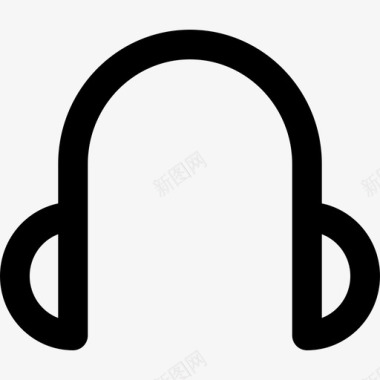 耳机用户界面超级基本线性图标图标