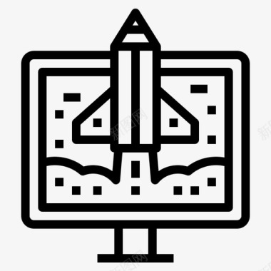 创意创业创意铅笔图标图标