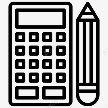 计算机商业和金融数学图标图标