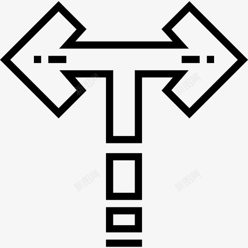 交通标志箭头5线形图标svg_新图网 https://ixintu.com 交通标志 箭头5 线形