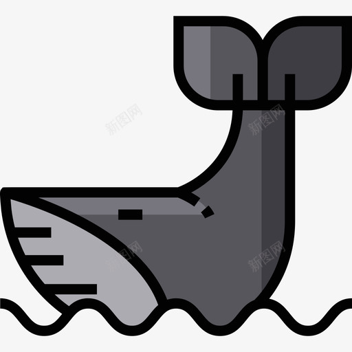 鲸鱼航海水手3线性颜色图标svg_新图网 https://ixintu.com 线性颜色 航海水手3 鲸鱼