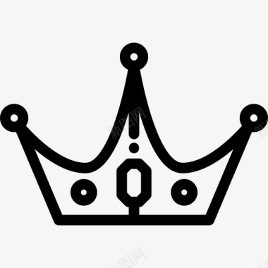 皇冠奢侈品商店7直线图标图标