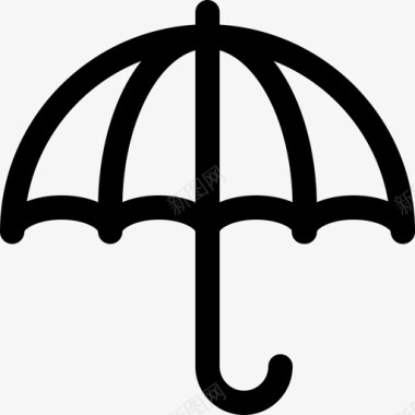 伞形英国3直线型图标图标