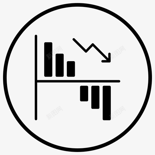 分析图表损失图标svg_新图网 https://ixintu.com 分析 图表 图表黑色填充圆圈 损失 统计 销售报告