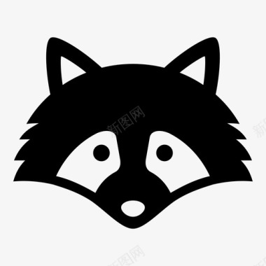 浣熊动物獾图标图标