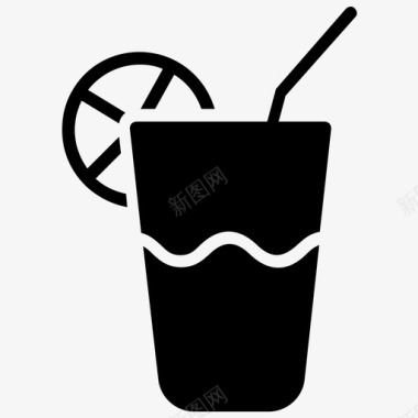柠檬饮料冷饮杯子图标图标