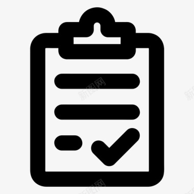 报告剪贴板检查图标图标