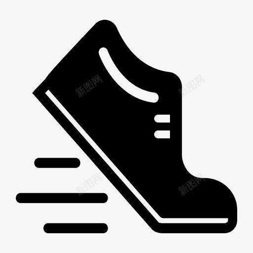 跑鞋跑步运动图标svg_新图网 https://ixintu.com 短跑 跑步 跑鞋 运动