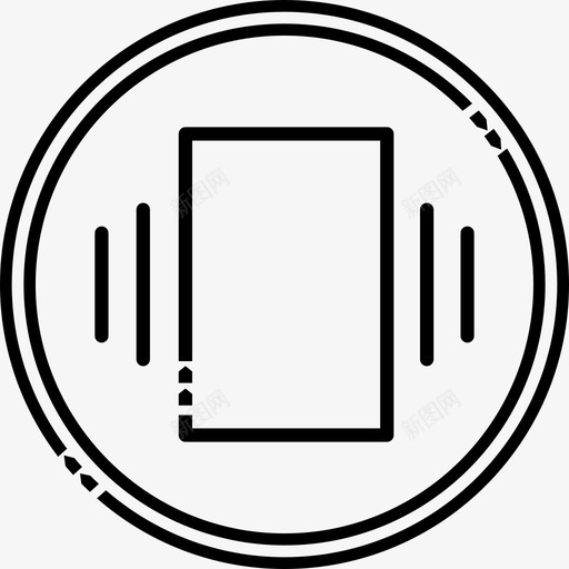 振动通话手机图标svg_新图网 https://ixintu.com 手机 手机用户界面设置 振动 通话 铃声