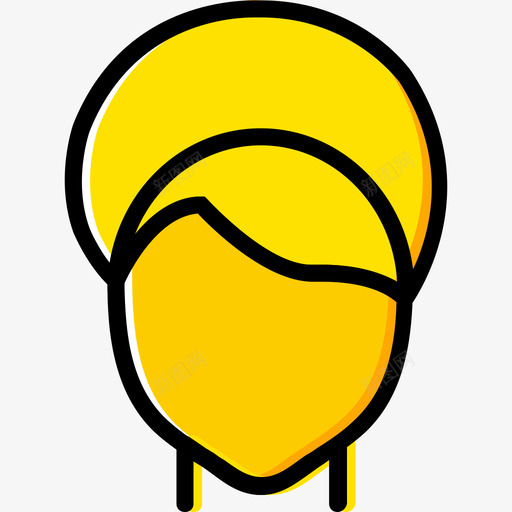 女性头发发型4黄色图标svg_新图网 https://ixintu.com 发型4 女性头发 黄色